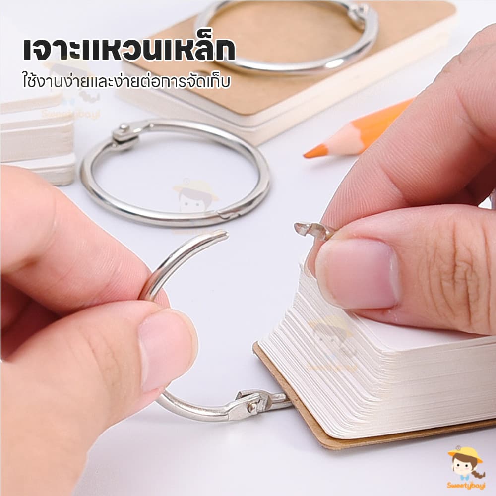 SWEETYBAYI สมุดโน๊ตขนาดเล็ก ถนอมสายตา แฟลชการ์ด ปกหนังวัว กระดาษโน๊ต สมุดจดคำศัพท์ รูปที่ 9