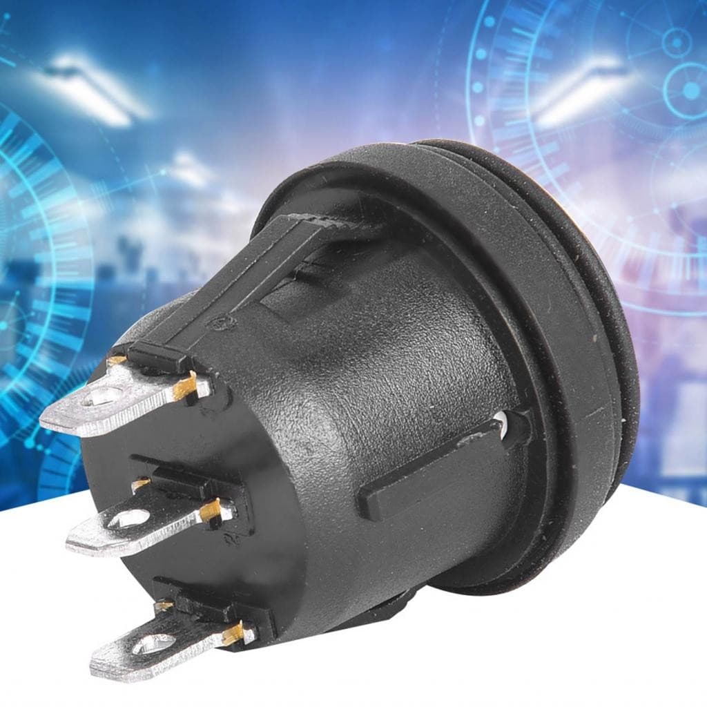5 ชิ้น 3 ตำแหน่ง ON/OFF/ON สีดำ Round Rocker Switch Pin 10A/125V 6A/250V รูปที่ 2