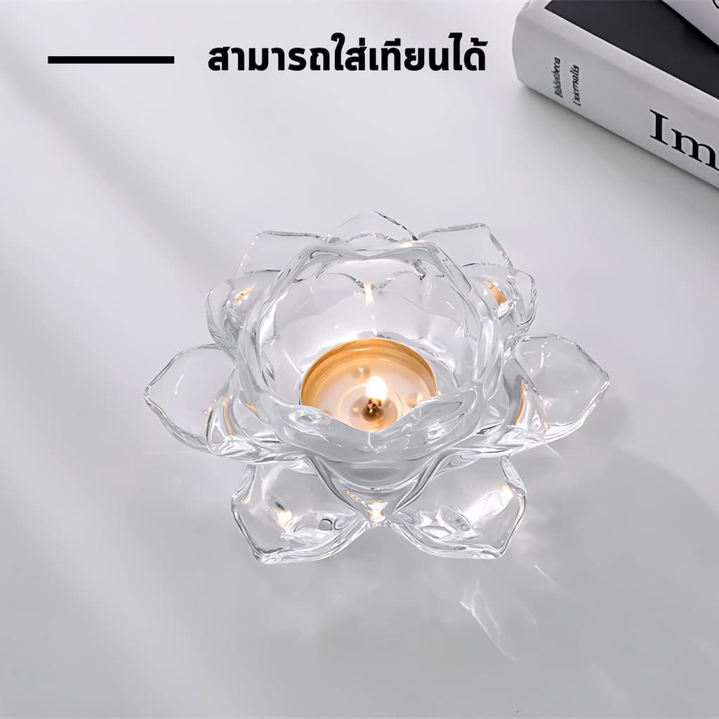 แก้วบูชาพระ แก้วน้ําพระ ดอกบัวแก้ว ชุดแก้วน้ำ ถวายพระ ชุดแก้วถวายน้ำพระพร้อมฐานรองดอกบัว รูปที่ 7