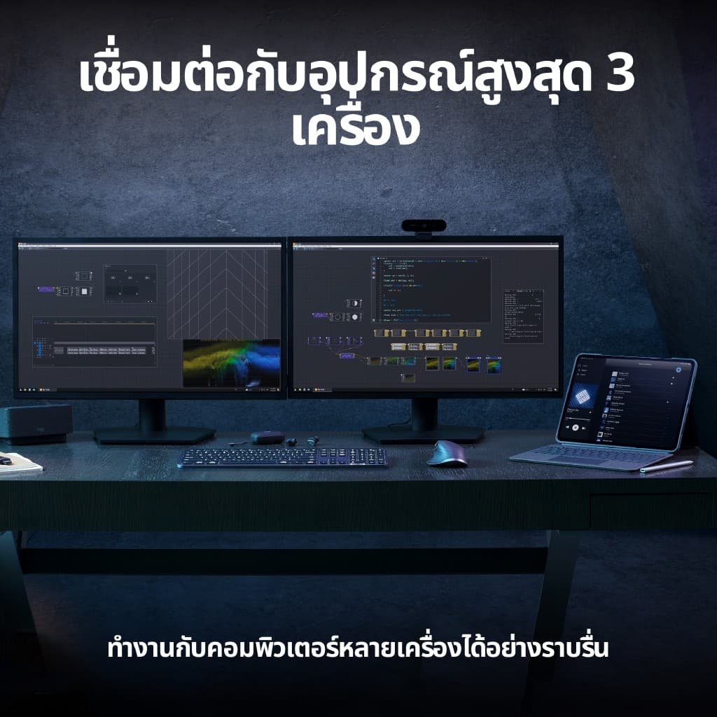 LOGITECH MX KEYS S ADVANCED WIRELESS คีย์บอร์ดไร้สาย มีไฟส่องสว่าง ชาร์จไฟได้ผ่าน USB-C คีย์ TH/ENG รูปที่ 4