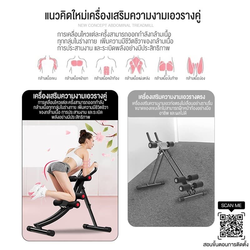 KEEP_GOING_MAX เครื่องออกบริหารหน้าท้อง Power Plank เครื่องออกกำลังกาย สร้างกล้ามเนื้อท้อง อุปกรณ์ฟิตเนต รูปที่ 3