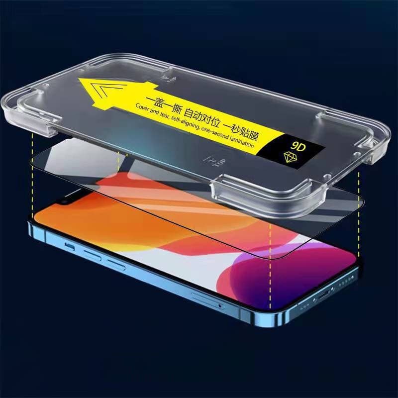 HD ฟิล์มกระจกเต็มจอ for IPhone 11 13 15 13 16 Pro Max 14 12 Mini XR XS X 8 7 Plus 6s SE 14promax 15promax ฟิล์มกันรอย รูปที่ 4