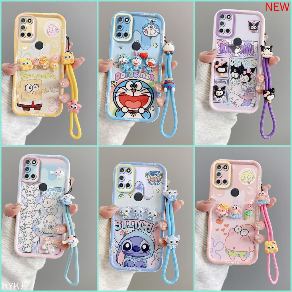 เคส REALME 7i REALME C17 Anti fall อะนิเมะการ์ตูน TPU ซิลิโคนอ่อนนุ่ม 3D เคสโทรศัพท์น่ารัก XXLK รูปที่ 1