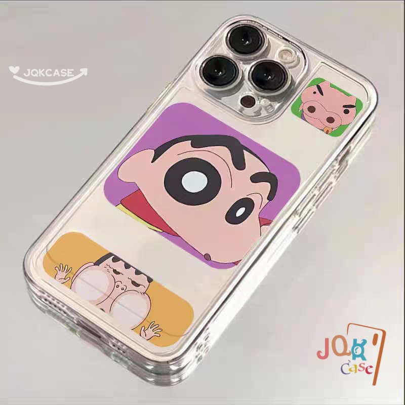 น่ารัก เคส ชินจัง สำหรับ Samsung A55 A51 A05 A05S A03 A13 A12 A11 A15 A03s A30 A52 A06 A50 A32 A35 A14 A02s A20 A10s TPU รูปที่ 3