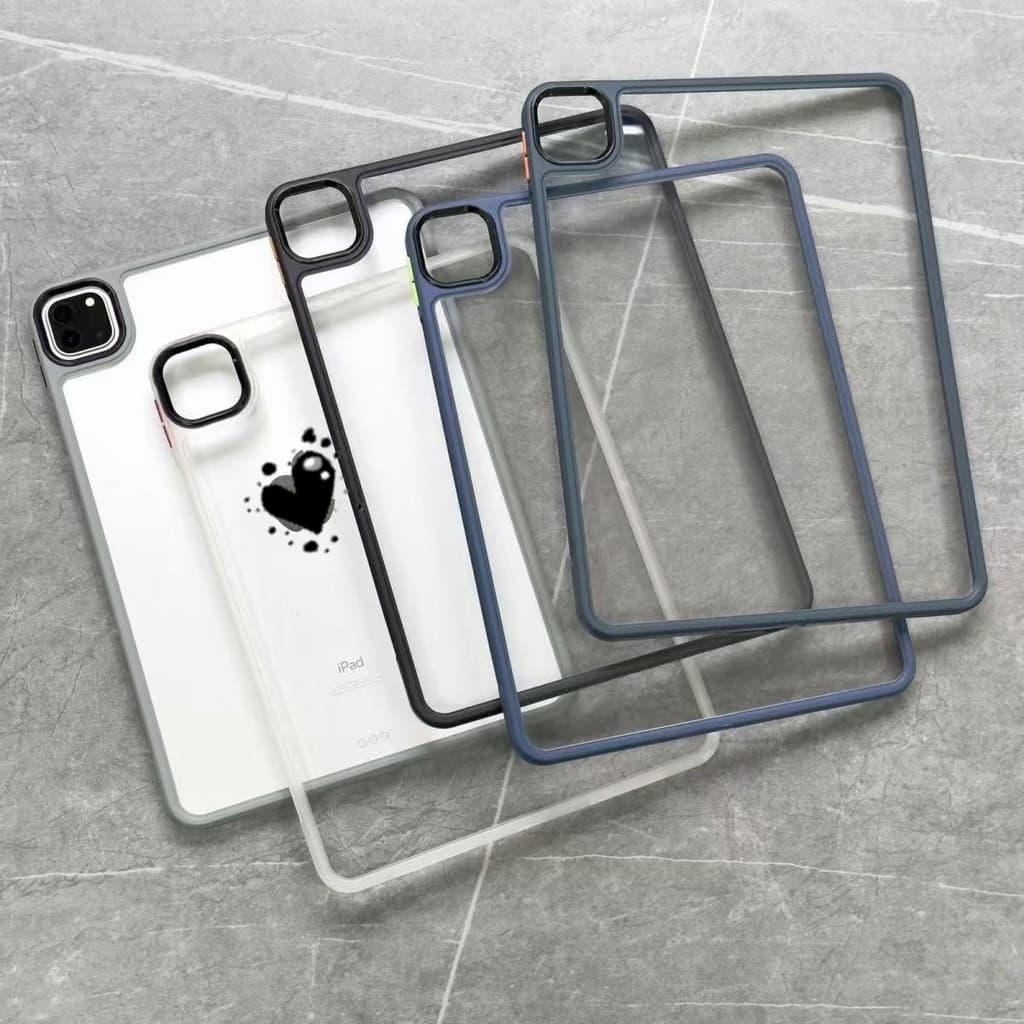 เคสiPadอะคริลิคใสสําหรับGen7 Gen8 Gen9 Air4 Air5 Air6 Pro 10.5 Air3 เจน10 Pro11ป้องกันการโค้งงอป้องกันการชนกันเคสไม่มีปก รูปที่ 1