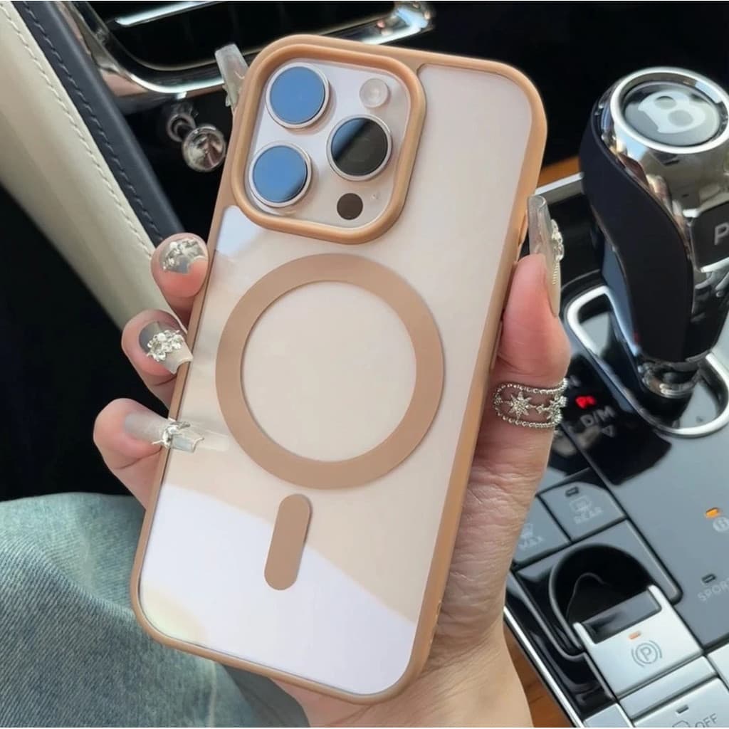 ส่งจากไทย เคสอะคริลิคชาร์จได้ ขอบสี สำหรับ ไอโฟน iPhone 16/17 17e 16Pro 16Proma 15 14 13 12 11 Pro Max X Xr Xs Max 045 รูปที่ 5