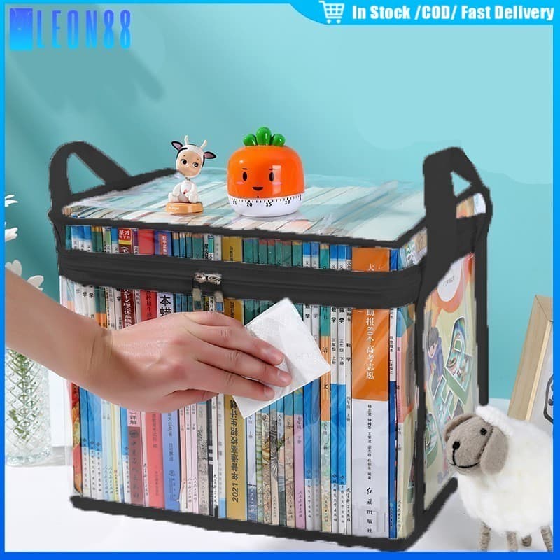 ของมาใหม่！กระเป๋าจัดเก็บหนังสือ PVC แบบใส มีซิป สําหรับนักเรียน รูปที่ 1