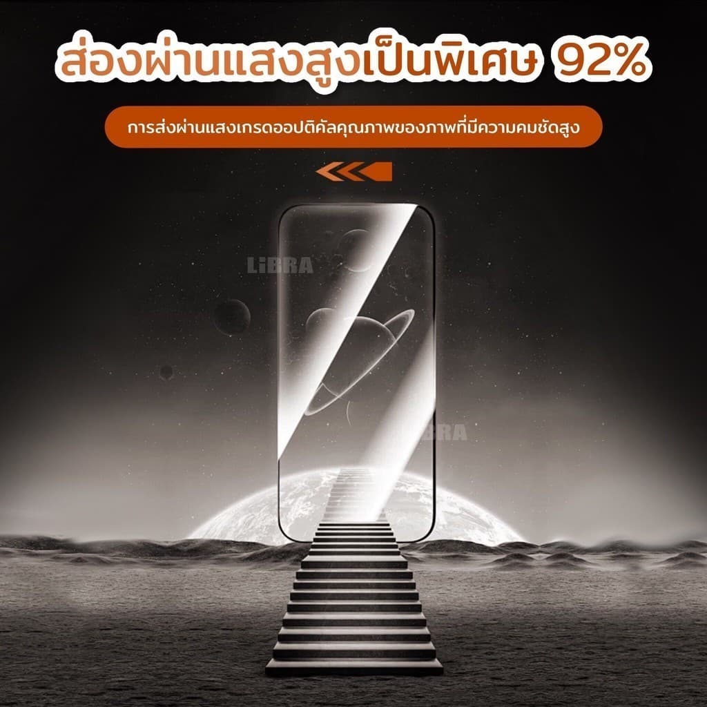 ฟิล์มกระจก เต็มจอ สำหรับ iPhone กันมองกันเสือก PVT อัลตร้า HD รุ่น15pro Max 14 Pro Max 13 Pro Max 12 ProMax 11ProMax รูปที่ 9
