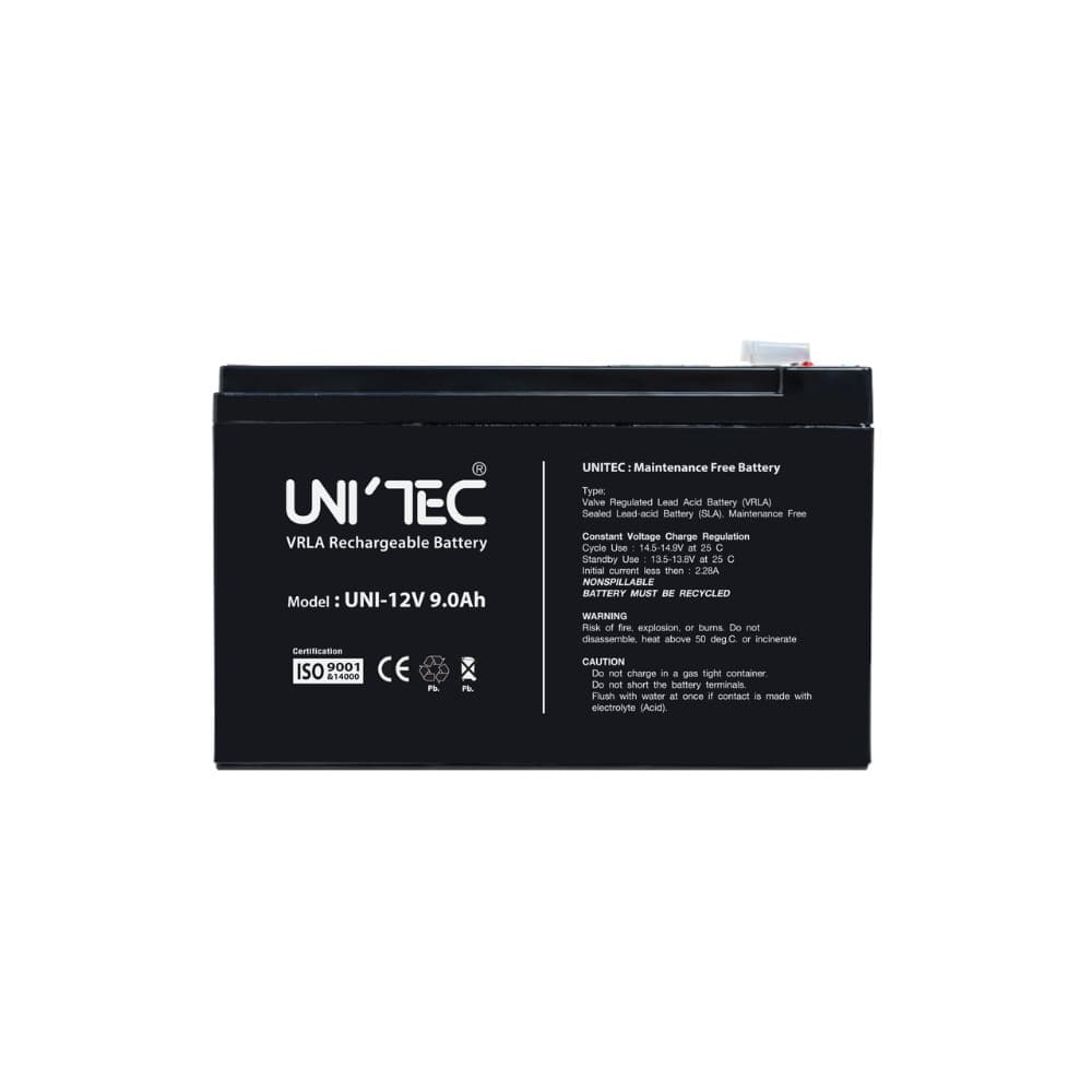 UNITEC BATTERY 9AH/7.8AH แบตเตอรี่ สำหรับเครื่องสำรองไฟ และระบบไฟฉุกเฉิน สินค้ารับประกัน 1 ปี รูปที่ 3