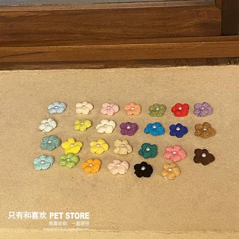 กิ๊บติดผมสัตว์เลี้ยงแฮนด์เมด Mini Hair Breaks สัตว์เลี้ยง BB คลิปโบว์ Shihtzu กิ๊บติดผมอุปกรณ์เสริมแมว Headwear Yorkshire Marzis Bichon รูปที่ 4