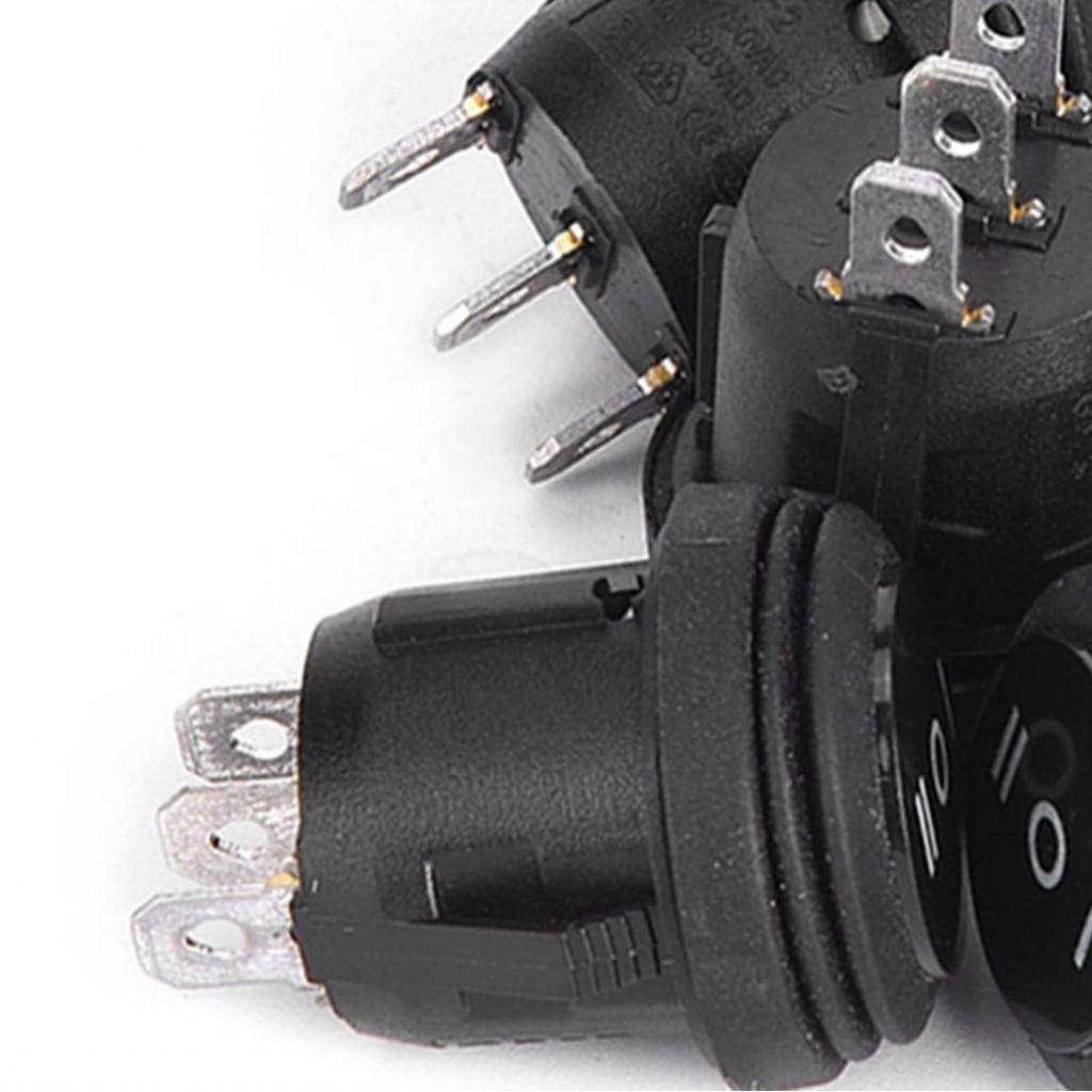 5 ชิ้น 3 ตำแหน่ง ON/OFF/ON สีดำ Round Rocker Switch Pin 10A/125V 6A/250V รูปที่ 7