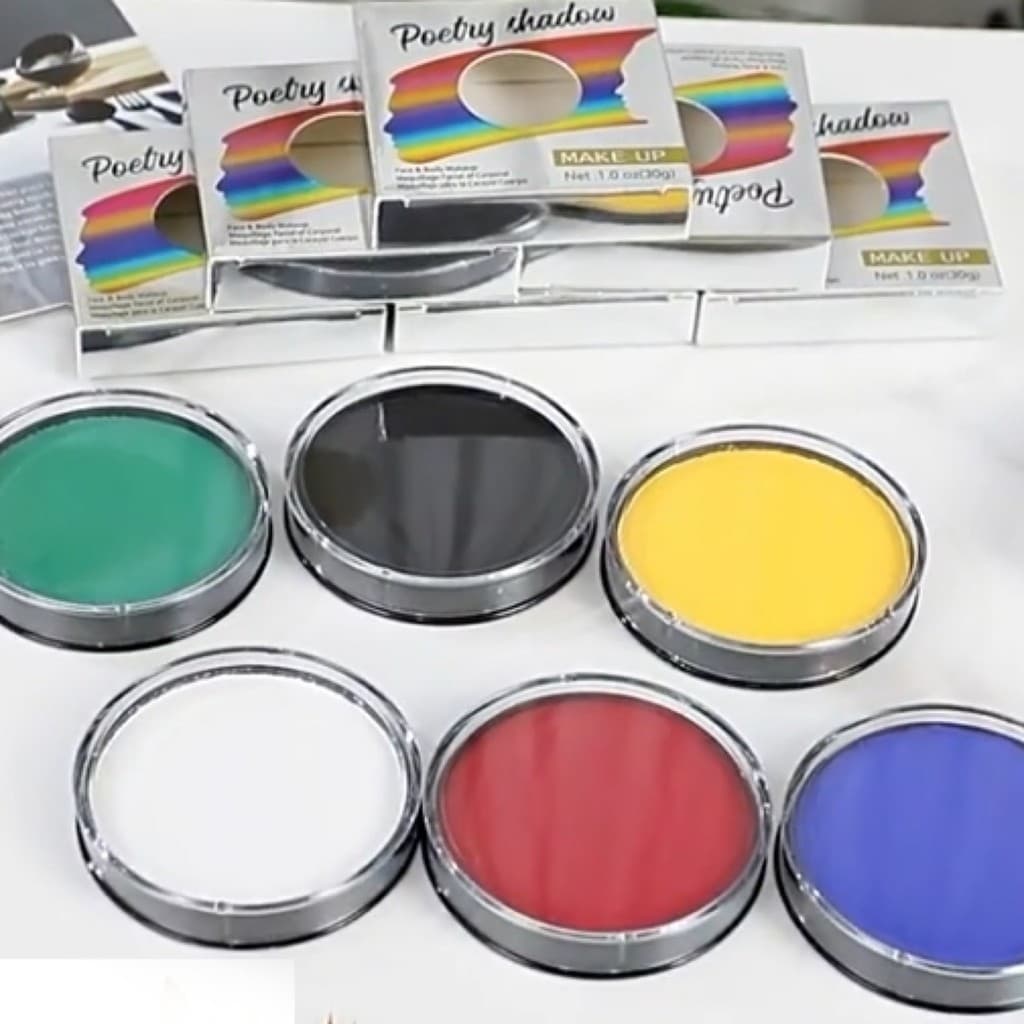 สีน้ำ ทาหน้า สีพรางหน้า เพ้นท์หน้า สีทาหน้า บอดี้เพ้นท์ กิจกรรมปาร์ตี้ ภาคสนาม ไร้สารพิษ ล้างออกง่าย เกรดพรีเมี่ยม รูปที่ 2