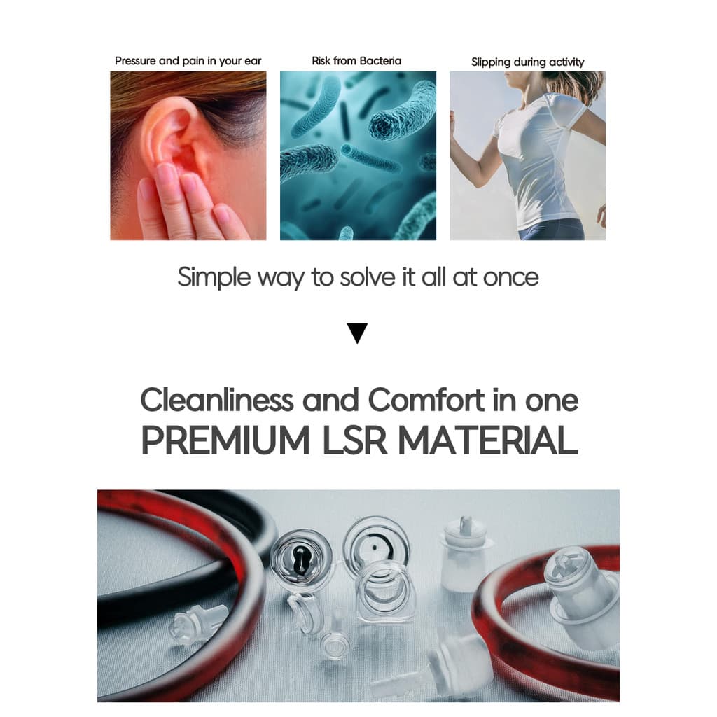 Divinus Prism กว้าง Bore LSR หูฟัง Eartips สําหรับ 4-6 มม.หัวฉีด, หูฟังเคล็ดลับหูฟังสําหรับ Davinci AFUL Performer 5 + 2 JUZEAR รูปที่ 7