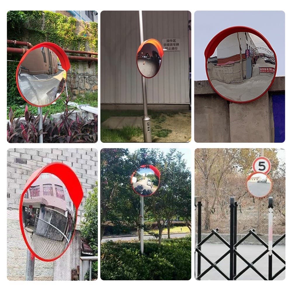 กระจกโค้งจราจร ที่จอดรถกระจกมุมกว้าง กระจกกลม สามารถติดตั้งบนผนังหรือเสา Traffic Mirror รูปที่ 8