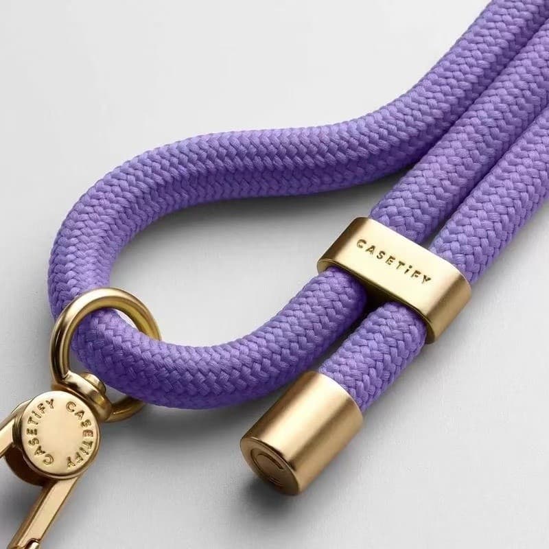 Casetify 6 มม.Bold Braided Rope Strap Retractable ปรับแขวนคอ Crossbody Chain มัลติฟังก์ชั่นเคสโทรศัพท์ Lanyard รูปที่ 6