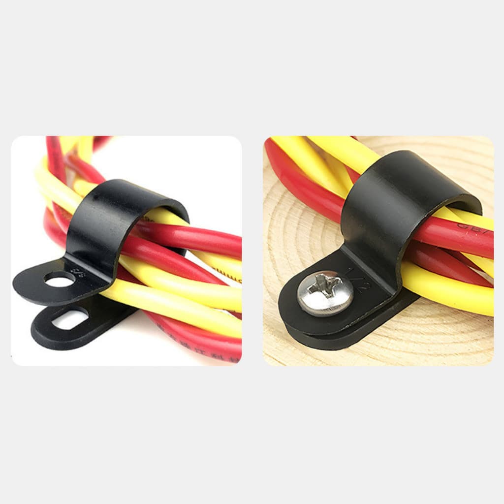 เคเบิ้ลแคลมป์ Cable Clamp 10,50/ชิ้น พลาสติกไนลอน ตัวR,ตัวU จัดเก็บสายไฟ ตัวล็อคสายไฟ กิ๊ปยึดสายไฟ รูปที่ 3