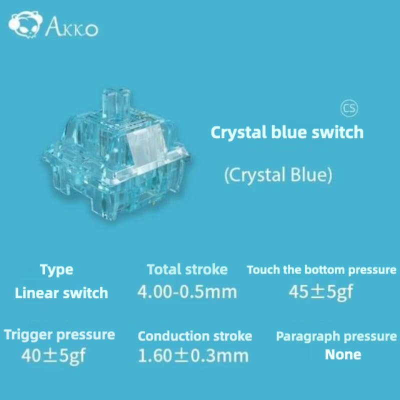 AKKO CS Series ที่กําหนดเองที่มีสีสันคีย์บอร์ดสวิทช์ Hot Swap Universal อุปกรณ์เสริม Cross ย่อหน้า Linear Touching Switch รูปที่ 8