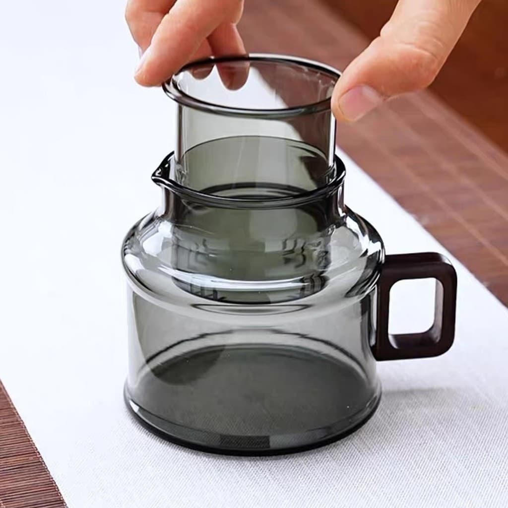 แก้วชงชาโบโรซิลิเกต 400ml พร้อมที่กรองชา แก้วแยกชา-น้ำ ทนความร้อน สําหรับออฟฟิศและบ้าน ของขวัญพรีเมียม รูปที่ 7