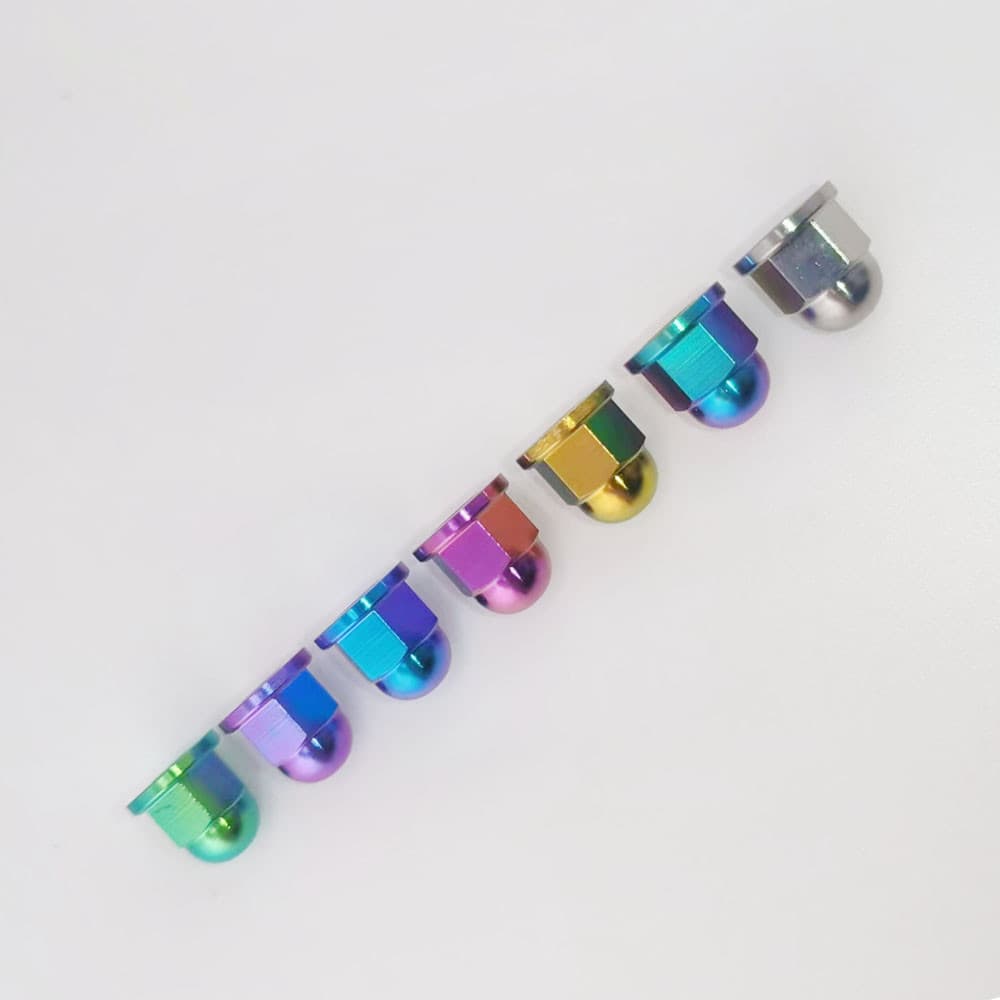 GR5 Titanium Nut M6 M8 M10 Dome Head Flange Nuts สําหรับดัดแปลงจักรยานรถจักรยานยนต์รถ รูปที่ 4