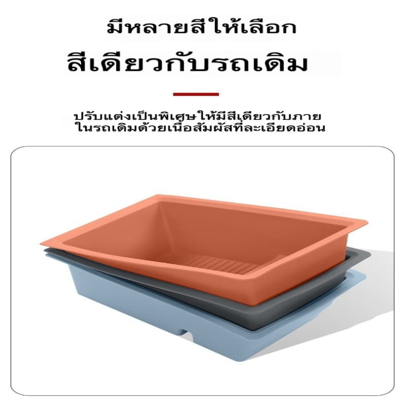 Deepal S05 ซิลิโคน กล่องเก็บของกลางคอนโซล ใส่แก้วน้ำสีส้ม แผ่นรองแก้วชาร์จไร้สาย ของแต่งรถยนต รูปที่ 3
