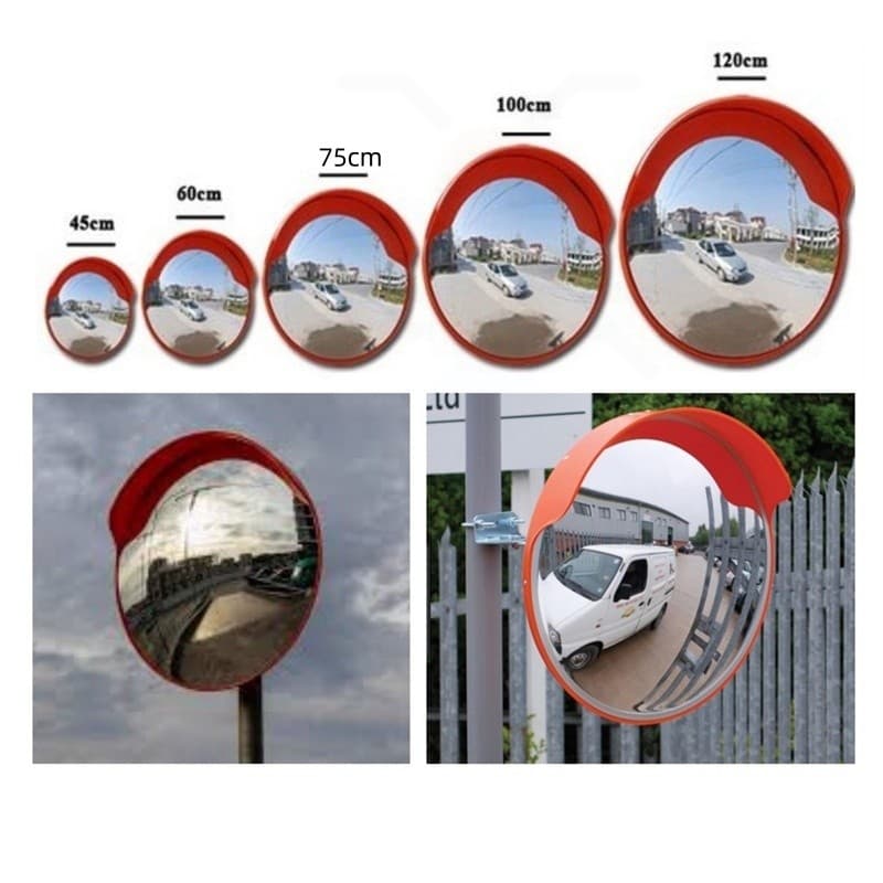 กระจกโค้งจราจร ที่จอดรถกระจกมุมกว้าง กระจกกลม สามารถติดตั้งบนผนังหรือเสา Traffic Mirror รูปที่ 4