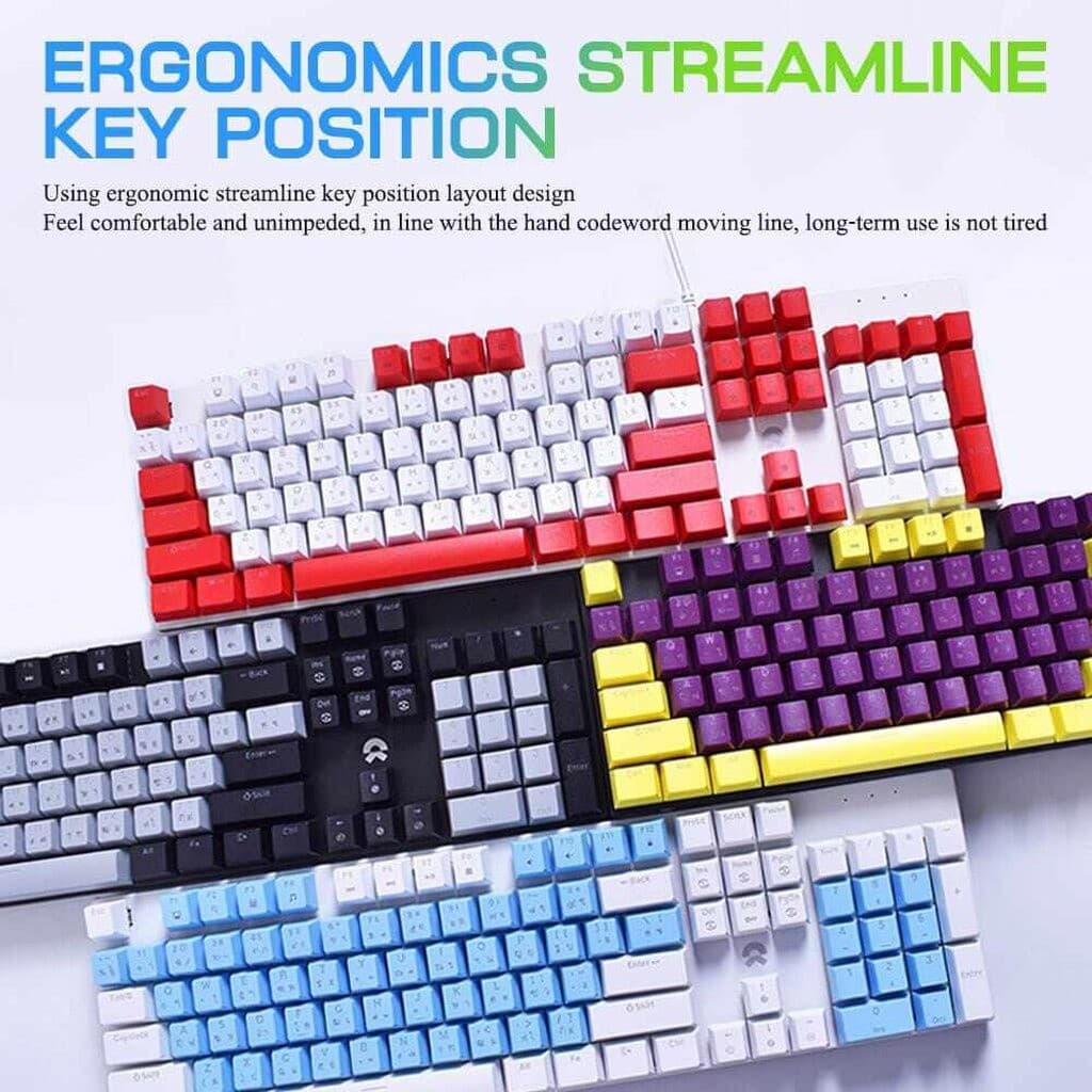 OKER K458 MIXED BACKLIT GAMING KEYBORAD คีย์บอร์ดเกมมิ่ง รูปที่ 3