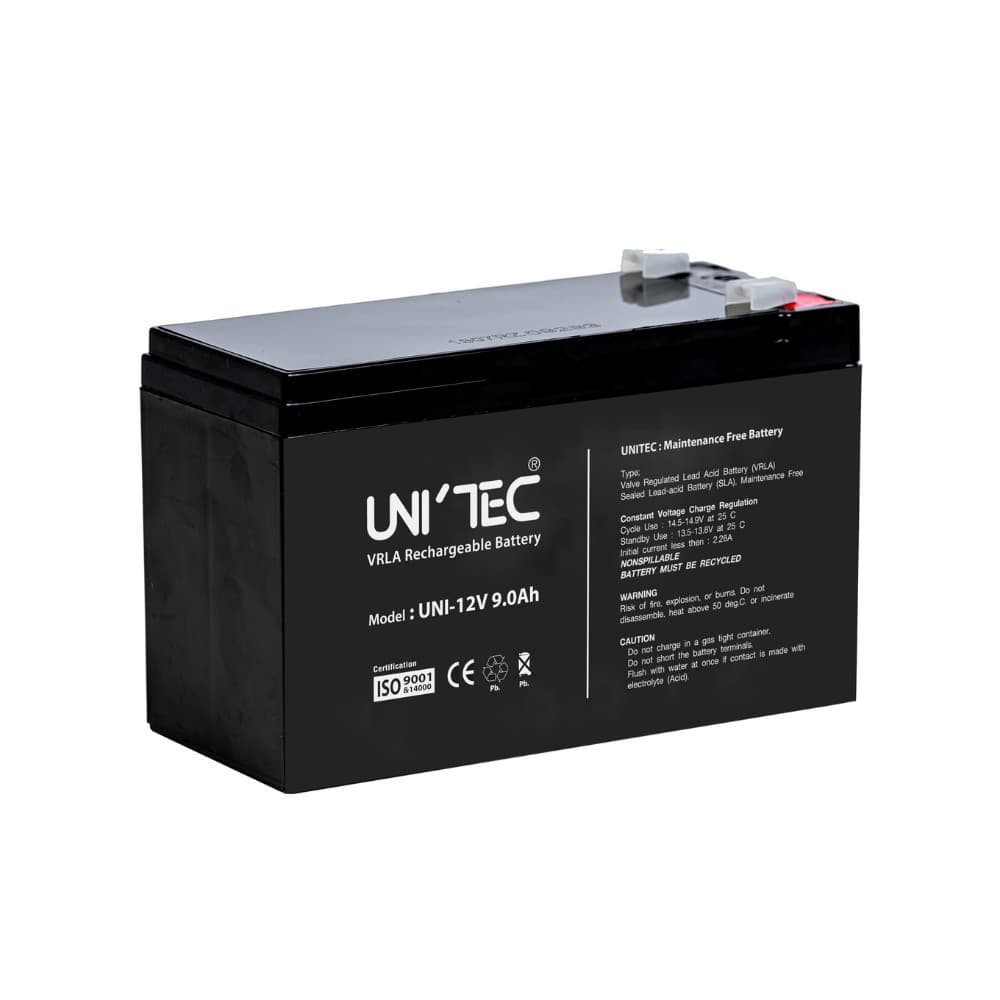 UNITEC BATTERY 9AH/7.8AH แบตเตอรี่ สำหรับเครื่องสำรองไฟ และระบบไฟฉุกเฉิน สินค้ารับประกัน 1 ปี รูปที่ 2