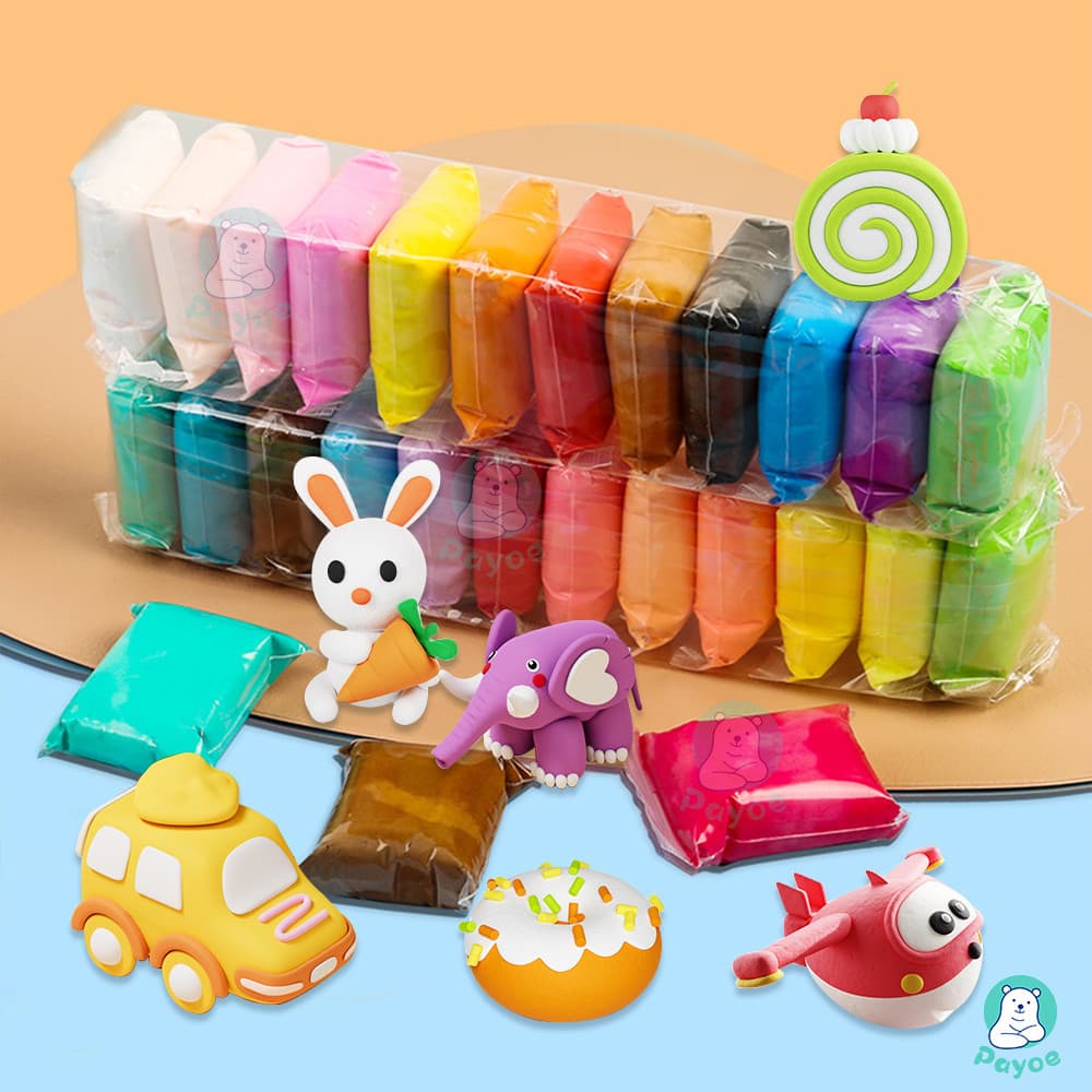 PAYOE diy ดินน้ำมัน ดินเบา ดินเบา 12/24/36 สี ดินเบาเกาหลี ของเล่นเด็ก แฮนด์เมด ปลอดสารพิษ ดินน้ํามันสําหรับเด็ก รูปที่ 3