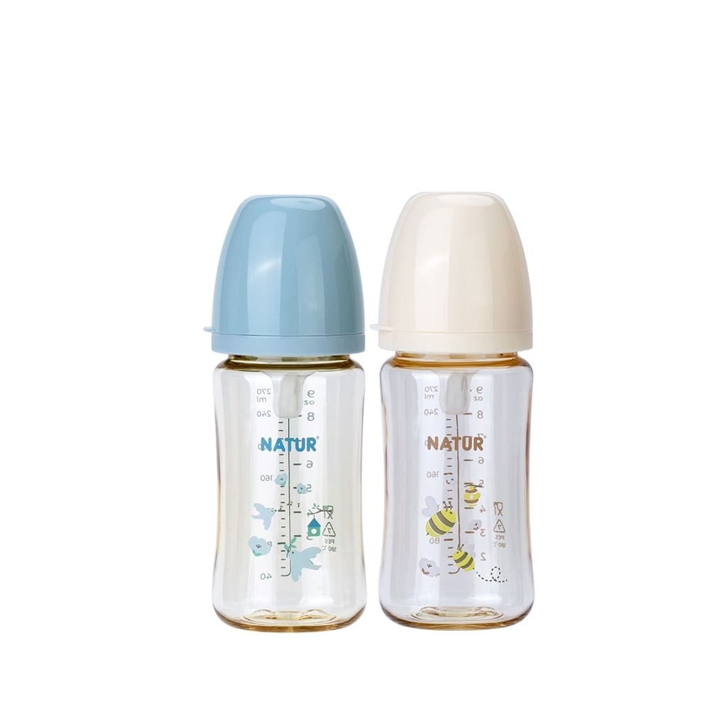 NATUR เนเจอร์ INFINIT ขวดนมอินฟินิท ขวดนมเด็ก ขวดนมสีชา PES 9oz แพ็ก 2 พิมพ์ลาย รูปที่ 7