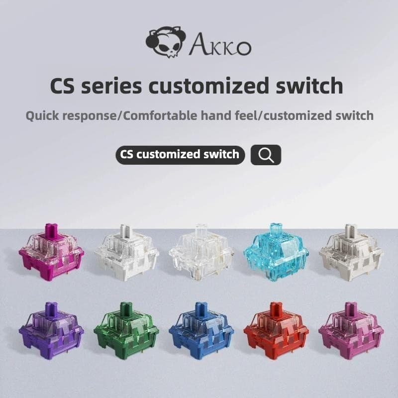 AKKO CS Series ที่กําหนดเองที่มีสีสันคีย์บอร์ดสวิทช์ Hot Swap Universal อุปกรณ์เสริม Cross ย่อหน้า Linear Touching Switch รูปที่ 1