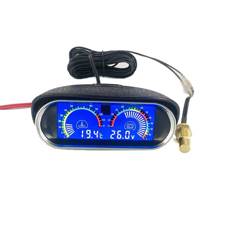 โวลต์มิเตอร์ เกจวัดความร้อน 2 in 1 LED 12V 24V รถน้ำวัดอุณหภูมิ 0 ~ 120 ℃ องศาเซลเซียส มาตรวัดอุณหภูมิ มาตรวัดแรงด รูปที่ 8