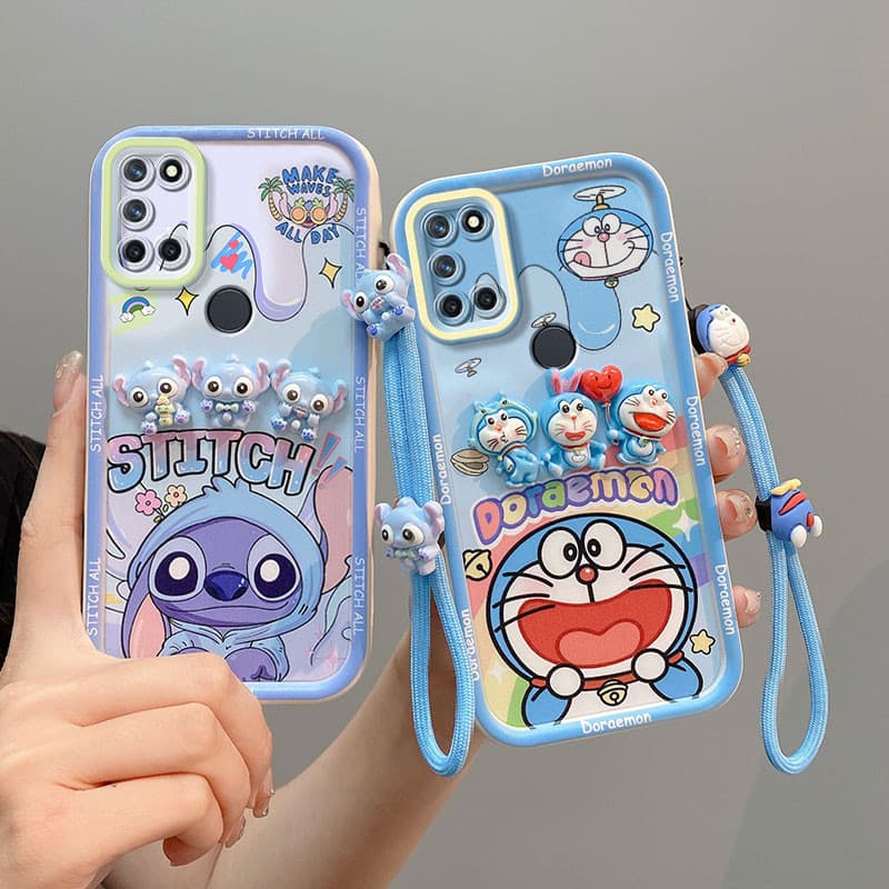เคส REALME 7i REALME C17 Anti fall อะนิเมะการ์ตูน TPU ซิลิโคนอ่อนนุ่ม 3D เคสโทรศัพท์น่ารัก XXLK รูปที่ 3