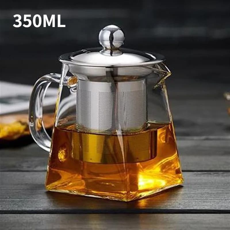350/550/750มล กาน้ําชาแก้วพร้อมชุดน้ําชากาต้มน้ําชงเหยือก เครื่องชา ครัวรับประทานอาหารบาร์บ้านชุดน้ําชากาน้ําชาแก้ว รูปที่ 7