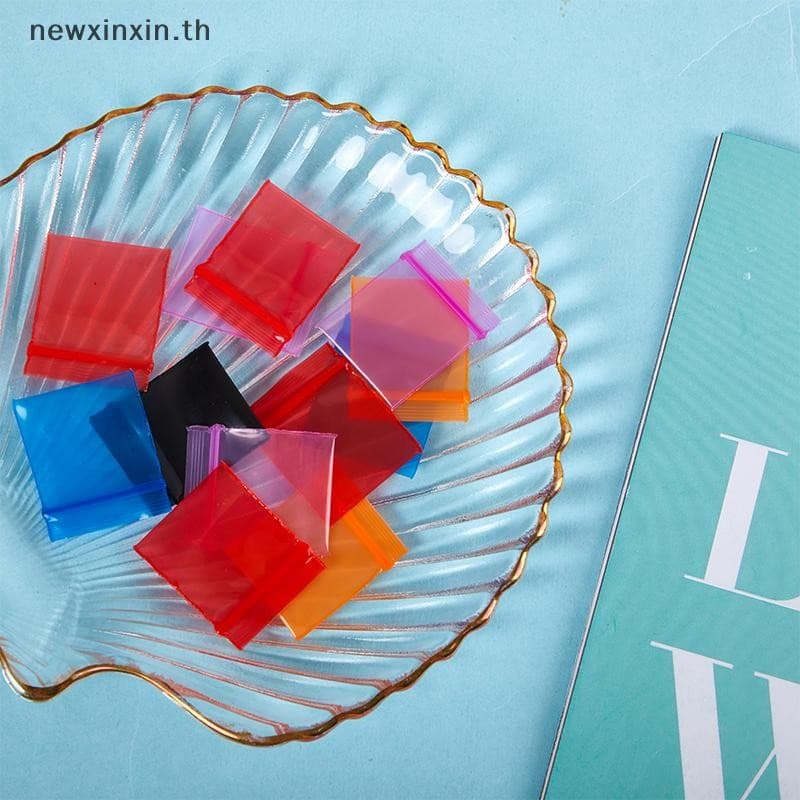 ^N^ 100 ชิ้นถุงบรรจุภัณฑ์พลาสติก Ziplock บรรจุภัณฑ์ยากระเป๋าใหม่ Mini Zip Lock กระเป๋าซิปกระเป๋า Ziplock {T} รูปที่ 1