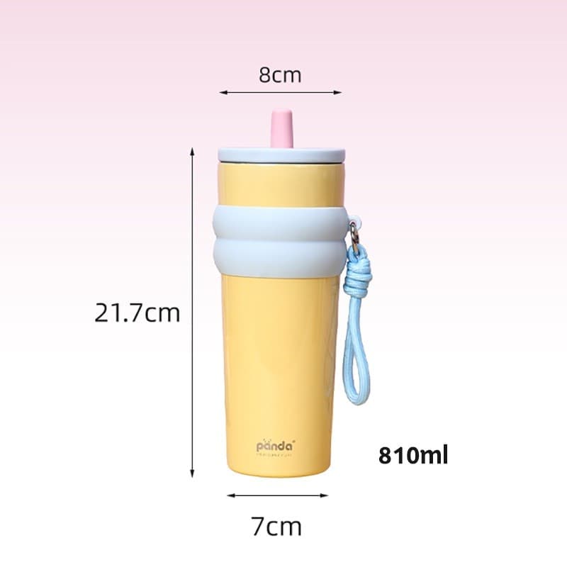 PANDA Colorful แก้วเก็บอุณหภูมิ แก้วเก็บความเย็น 810ml 30OZ แก้วน้ำเก็บความเย็น แก้วเก็บอุณหภูมิ ขวดน้ํา เก็บความเย็น รูปที่ 8
