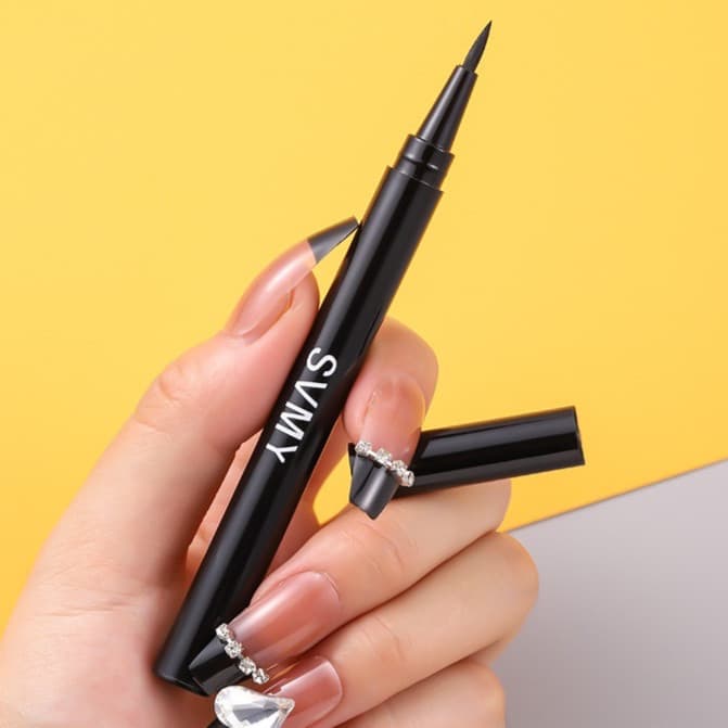 HIH-shop: อายไลเนอร์แบบปากกา มี 2 สี:สีดํา สีน้ำตาล กันน้ำ ติดทนนาน E950 กันน้ำเหงื่อแห้งเร็วอายไลเนอร์ติดทนนาน รูปที่ 4