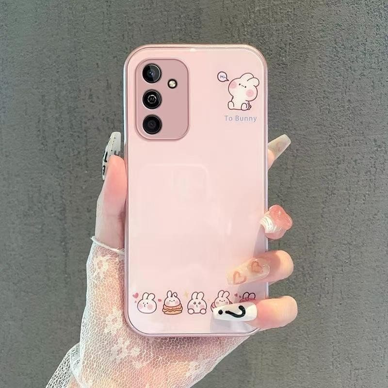 Samsung A56 A55 A54 A53 A52 A16 A14 A15 5GกรณีSamsung S23 FE S24 S23 Plus 5Gกรณีหรูหรา Liquid Glassกันกระแทกพร้อมกล้องProtectorเคสโทรศัพท์น่ารักการ์ตูนกระต่ายกรณี รูปที่ 7