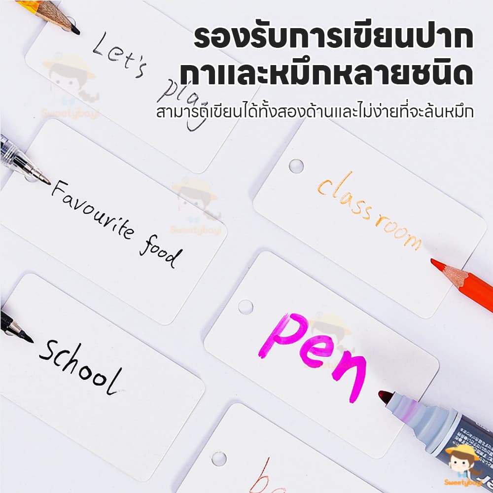 SWEETYBAYI สมุดโน๊ตขนาดเล็ก ถนอมสายตา แฟลชการ์ด ปกหนังวัว กระดาษโน๊ต สมุดจดคำศัพท์ รูปที่ 3