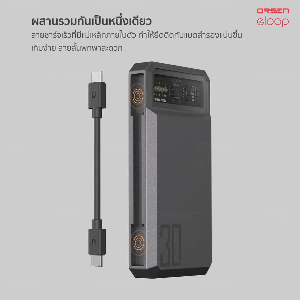 Orsen by Eloop E59 แบตสำรอง 20000mAh ชาร์จเร็ว PD 45W QC 3.0 PowerBank Type C พาวเวอร์แบงค์ รูปที่ 4