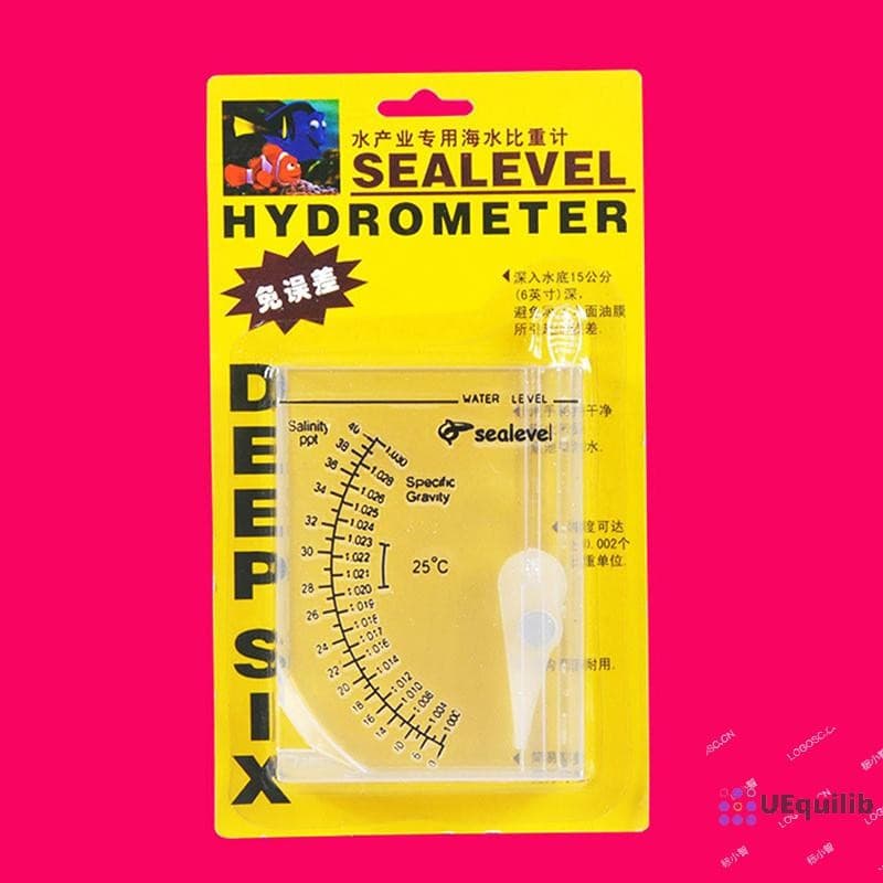 Uequilib ความแม่นยําสูงน้ําทะเล Hydrometer ปลาอัตโนมัติ Hydrometer โปร่งใสเครื่องวัดความเค็มใหม่ รูปที่ 2