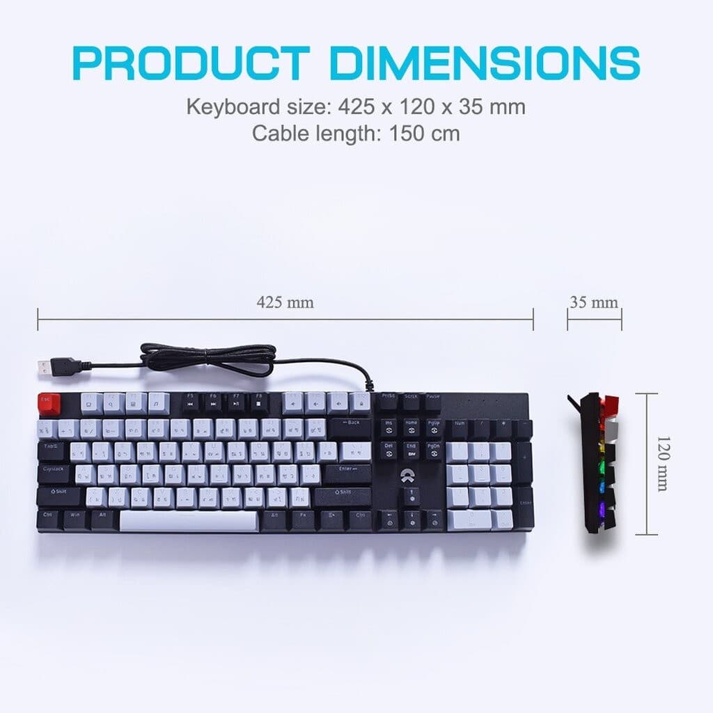 OKER K458 MIXED BACKLIT GAMING KEYBORAD คีย์บอร์ดเกมมิ่ง รูปที่ 5