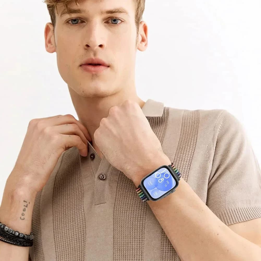 สายคล้องห่วงไนลอน for Huawei Watch Fit 5 4 3 / 5 Pro / 4 Pro เปลี่ยนสายพานปรับได้ Smartwatch for Huawei Fit 3 รูปที่ 6
