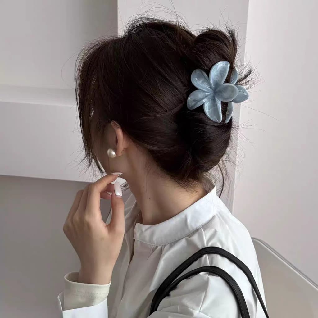 2025 Mint Frangipani คลิปฉลามดอกไม้ระดับไฮเอนด์ รูปที่ 2