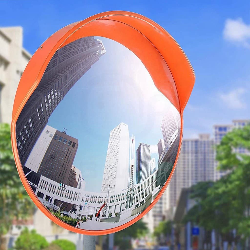 กระจกโค้งจราจร ที่จอดรถกระจกมุมกว้าง กระจกกลม สามารถติดตั้งบนผนังหรือเสา Traffic Mirror รูปที่ 6