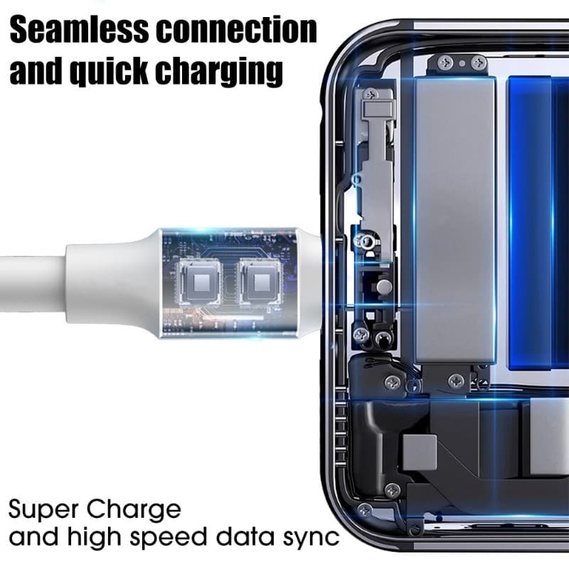 300w Super Fast Charging Type C Micro USB Cable สําหรับโทรศัพท์ Android High Power USB-C Charger Cord ทนทาน PVC รูปที่ 2