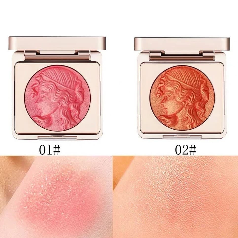 บลัชออน เนื้อฉ่ำวาว เม็ดสีแน่น ติดทน กันน้ำ Smart Girl Reading Blush CDE รูปที่ 7