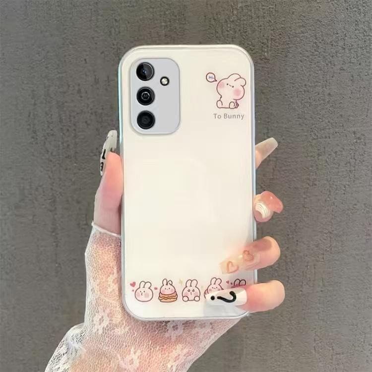 Samsung A56 A55 A54 A53 A52 A16 A14 A15 5GกรณีSamsung S23 FE S24 S23 Plus 5Gกรณีหรูหรา Liquid Glassกันกระแทกพร้อมกล้องProtectorเคสโทรศัพท์น่ารักการ์ตูนกระต่ายกรณี รูปที่ 6
