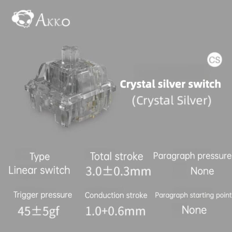 AKKO CS Series ที่กําหนดเองที่มีสีสันคีย์บอร์ดสวิทช์ Hot Swap Universal อุปกรณ์เสริม Cross ย่อหน้า Linear Touching Switch รูปที่ 6