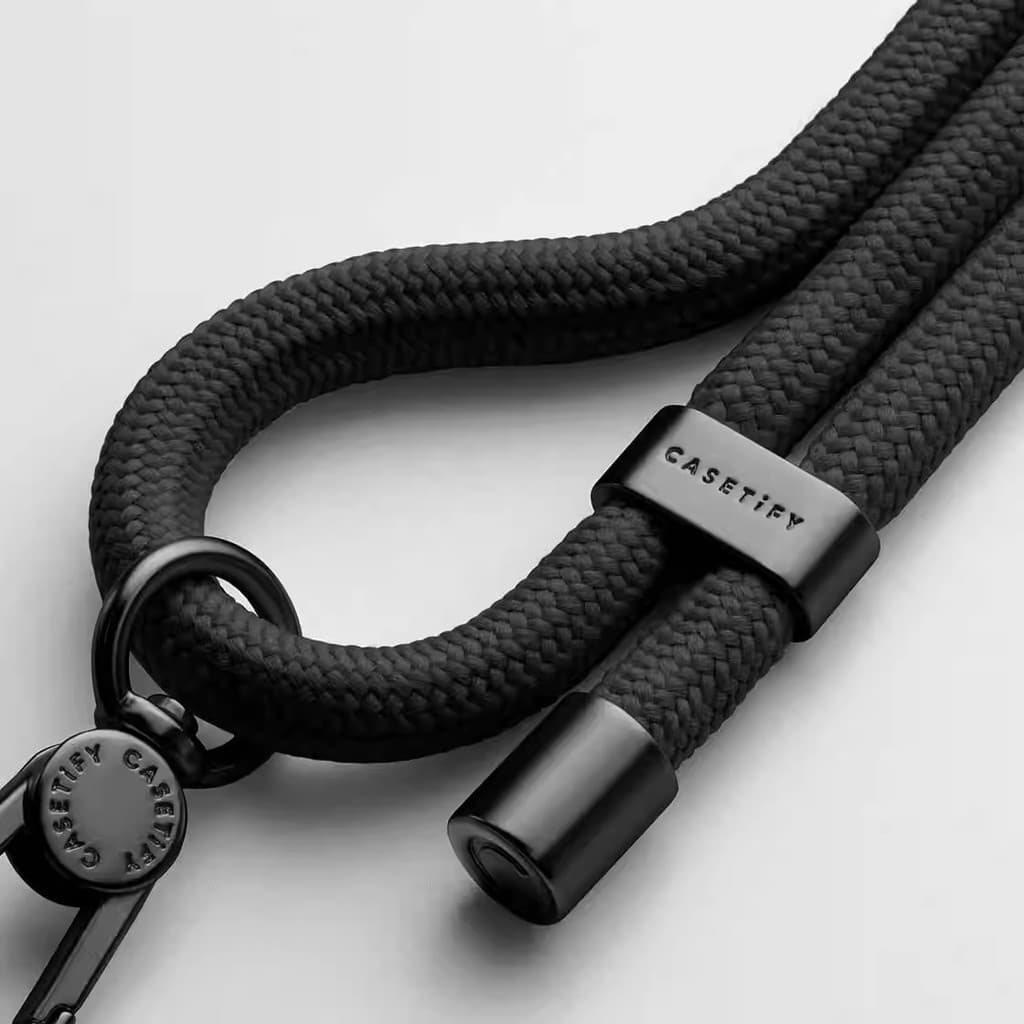 Casetify 6 มม.Bold Braided Rope Strap Retractable ปรับแขวนคอ Crossbody Chain มัลติฟังก์ชั่นเคสโทรศัพท์ Lanyard รูปที่ 1