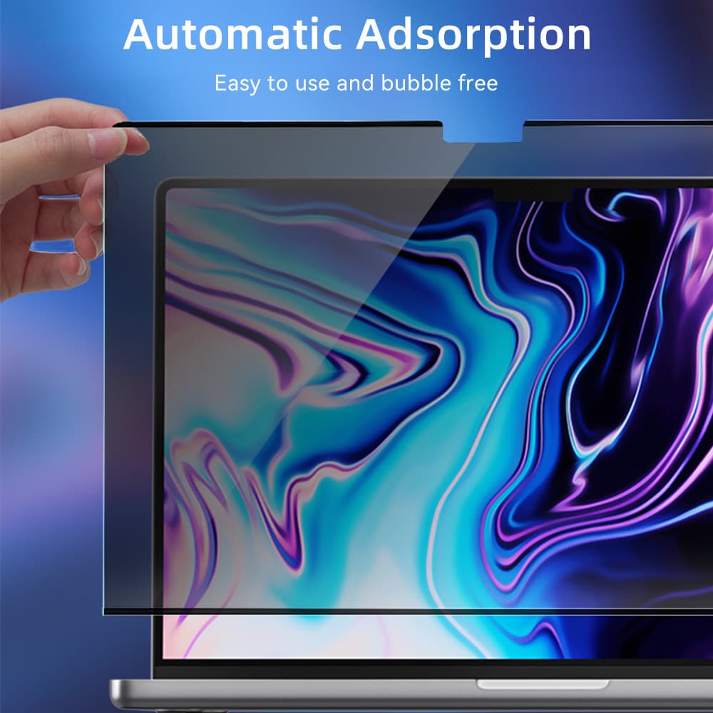 ฟิล์มป้องกันหน้าจอเพื่อความเป็นส่วนตัวระบบแม่เหล็กสำหรับMacBook Pro Air 13 14 15 16นิ้วอุปกรณ์เสริมตัวกปท็อปที่ถอดออกได้ รูปที่ 2